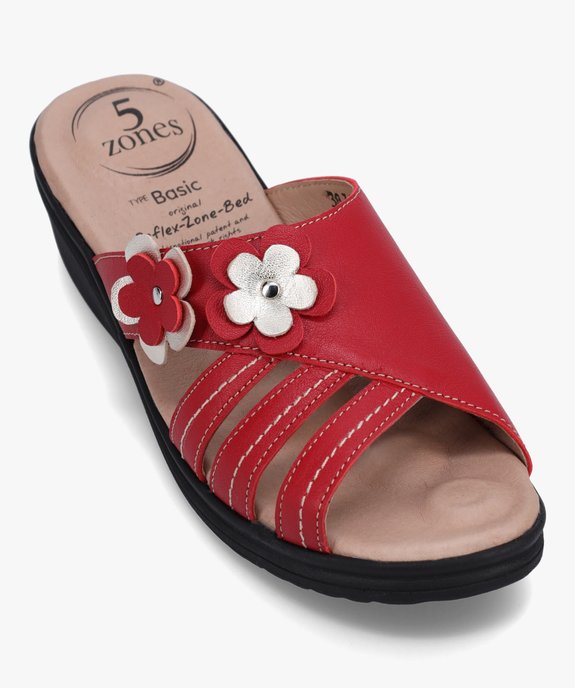 Mules femme confort ornées de fleurs - 5 Reflex Zones vue5 - 5 REFLEX ZONES - GEMO