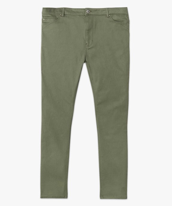 Pantalon femme grande taille en coton stretch coupe Regular vue4 - GEMO (G TAILLE) - GEMO