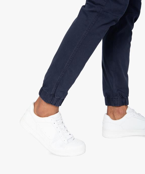 Pantalon homme cargo multipoche au coloris unique vue2 - GEMO (HOMME) - GEMO