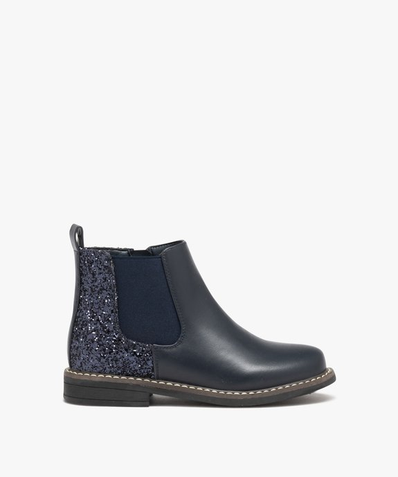 Boots fille unies style Chelsea à strass vue1 - GEMO (ENFANT) - GEMO