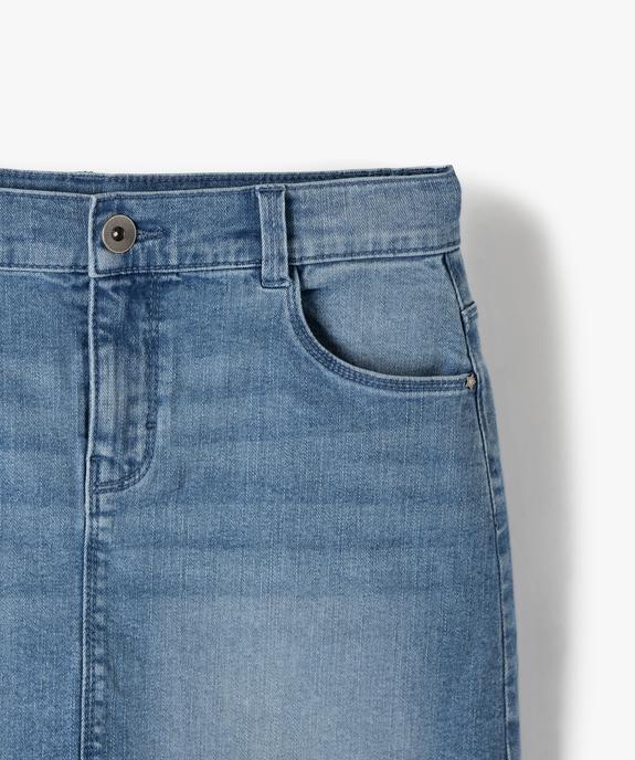 Jupe fille en jean extensible vue2 - GEMO (JUNIOR) - GEMO