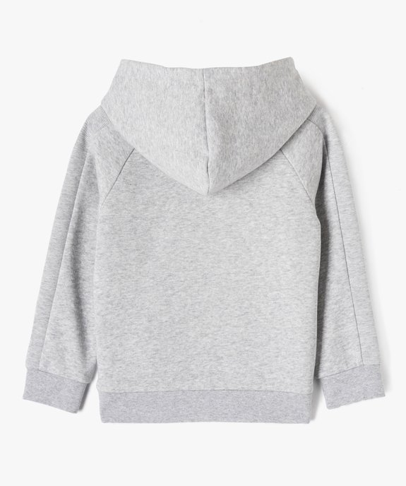Sweat à capuche avec col zippé garçon vue3 - GEMO (ENFANT) - GEMO