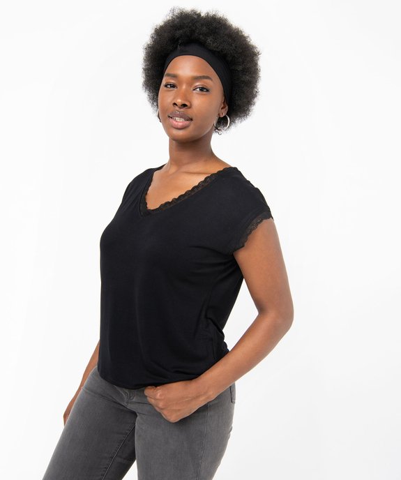 T shirt femme dentelle noir shop