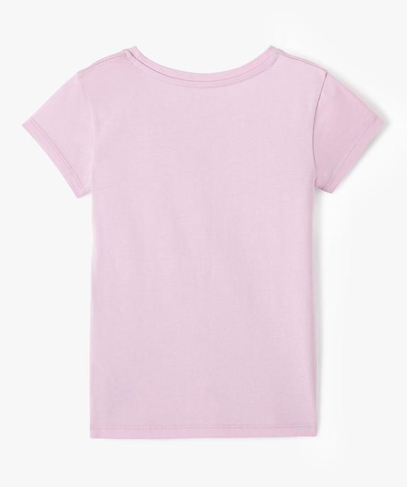 Tee-shirt à manches courtes à motif girly fille vue3 - GEMO (ENFANT) - GEMO