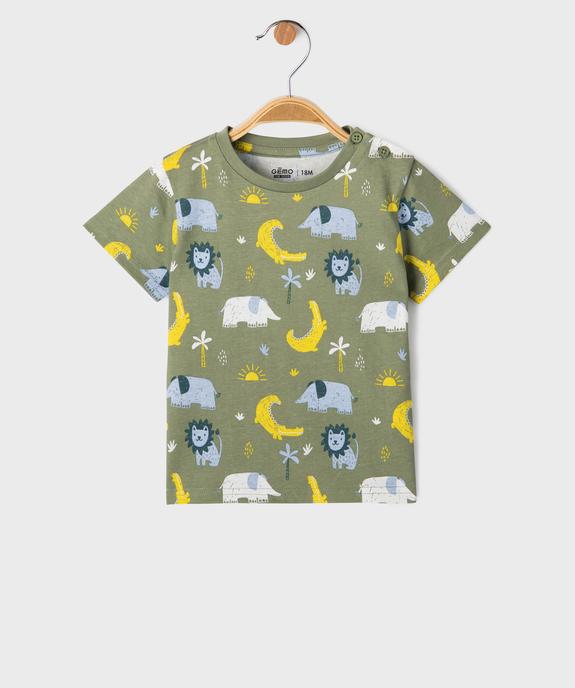 Tee-shirt manches courtes avec motifs animaux bébé garçon vue1 - GEMO 4G BEBE - GEMO