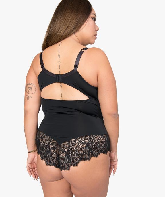 Body femme microfibre et dentelle - Gémo x Lalaa Misaki vue3 - GEMO(HOMWR FEM) - GEMO