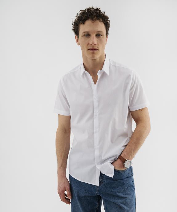 Chemise homme à manches courtes coupe Regular - Repassage facile vue6 - GEMO (HOMME) - GEMO