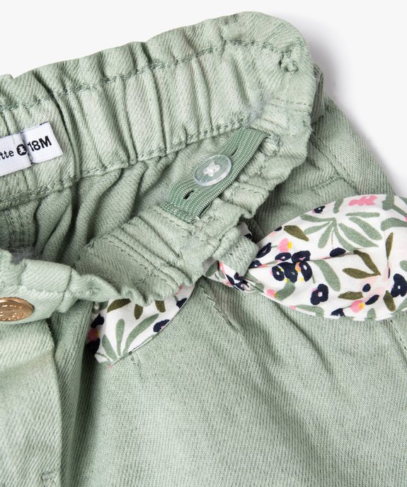 Short en toile ample à taille élastiquée bébé fille - LuluCastagnette vue3 - LULUCASTAGNETTE - GEMO