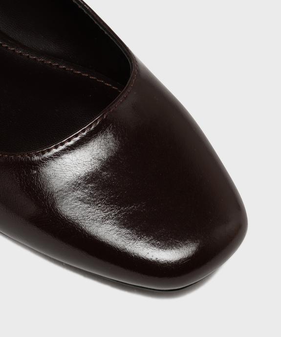 Escarpins slingback à bout carré et talon plat femme - Follow Me vue6 - FOLLOW ME - GEMO