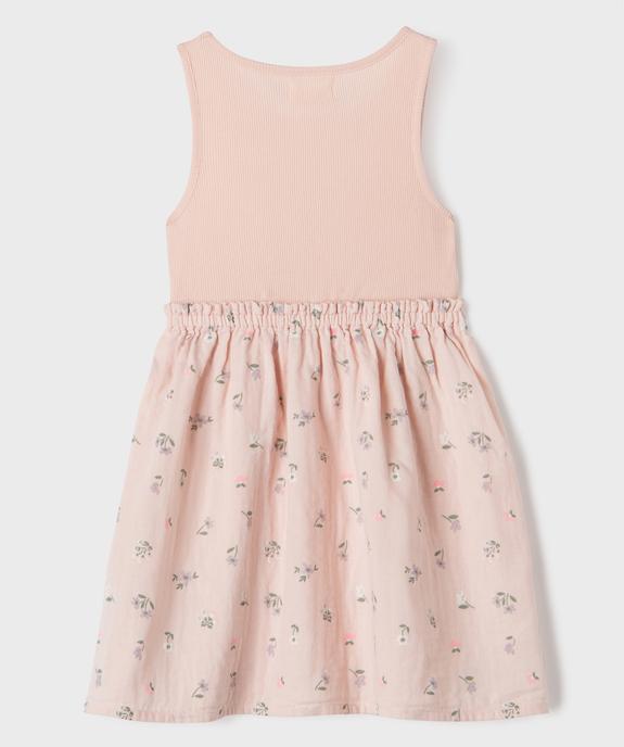 Robe en coton avec haut débardeur fille vue3 - GEMO 4G FILLE - GEMO