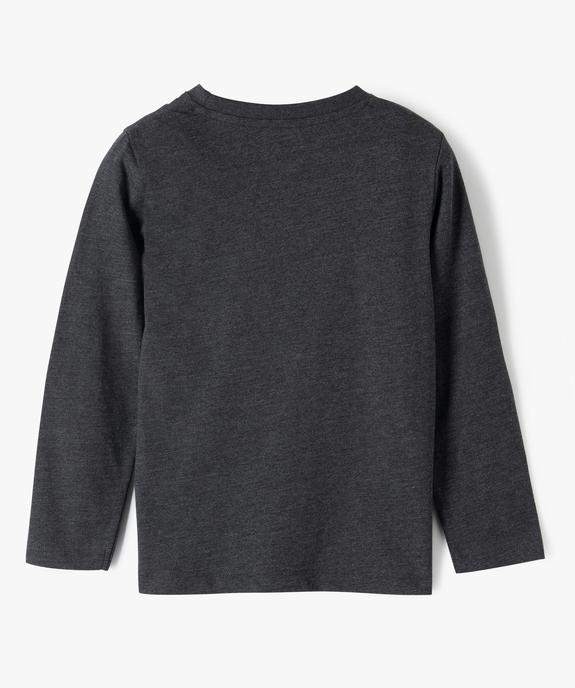 Tee-shirt à manches longues avec poche poitrine garçon vue3 - GEMO 4G GARCON - GEMO
