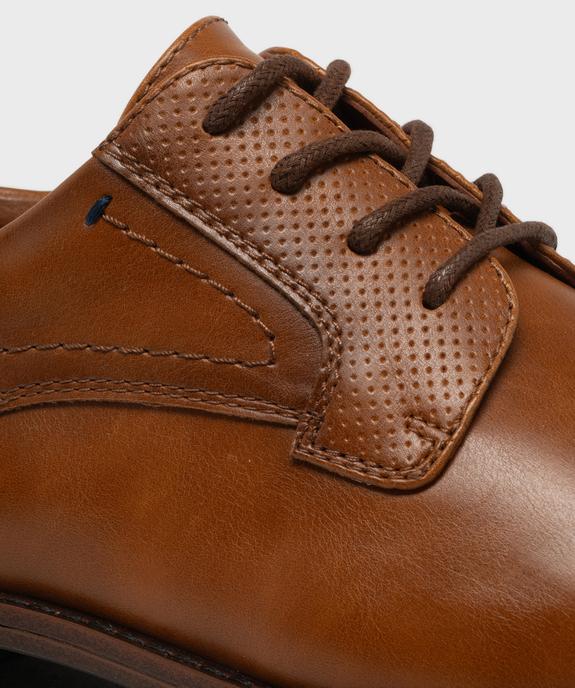 Derbies à garants perforés et bout amande homme  vue1 - MARIO BALDANO - GEMO