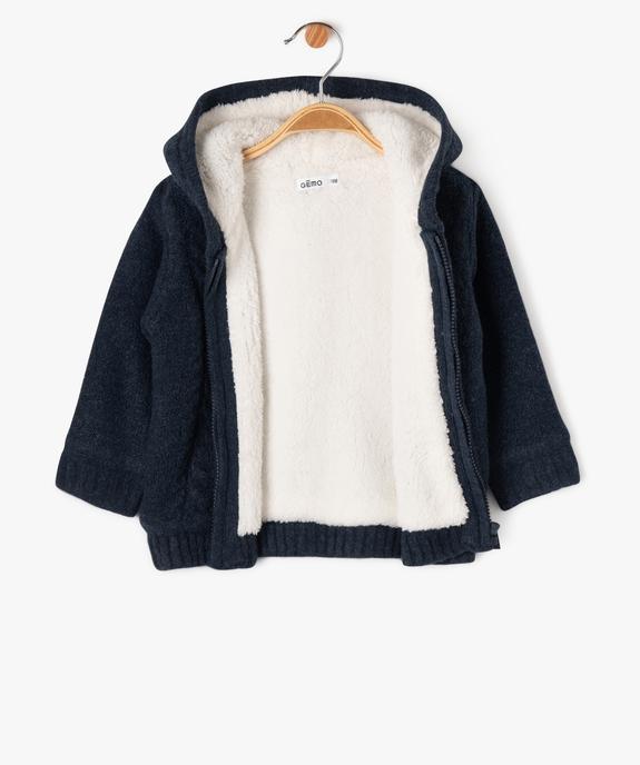 Gilet à capuche doublé sherpa bébé garçon vue2 - GEMO(BEBE DEBT) - GEMO