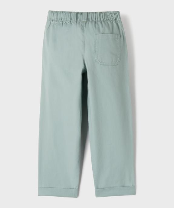Pantalon chino avec taille ajustable garçon vue3 - GEMO (ENFANT) - GEMO