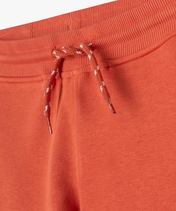 Pantalon de jogging en molleton uni garçon vue2 - GEMO (ENFANT) - GEMO