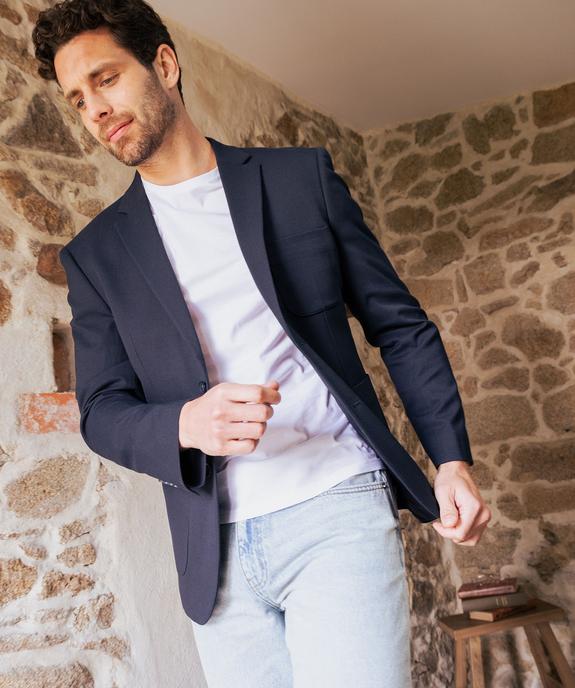 Veste de costume texturée 2 boutons homme vue7 - GEMO 4G HOMME - GEMO
