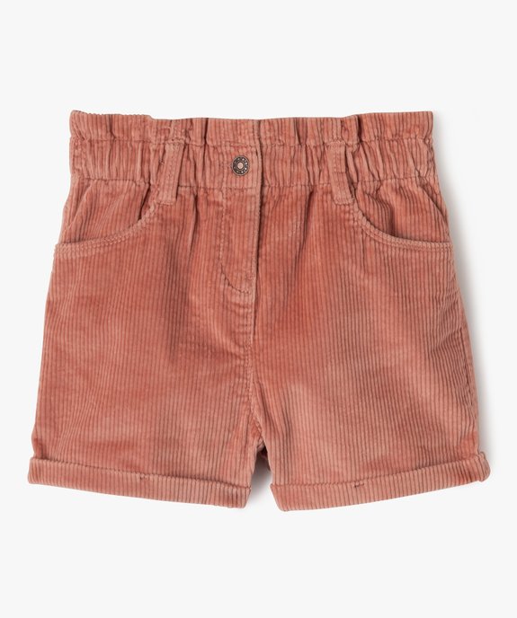 Short en velours côtelé fille vue1 - GEMO (ENFANT) - GEMO