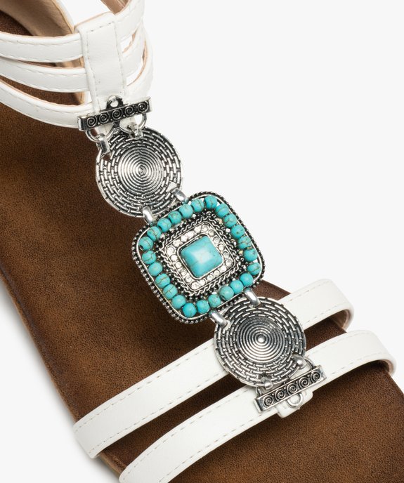Sandales femme à talon plat et contrefort fermé vue6 - GEMO (CASUAL) - GEMO