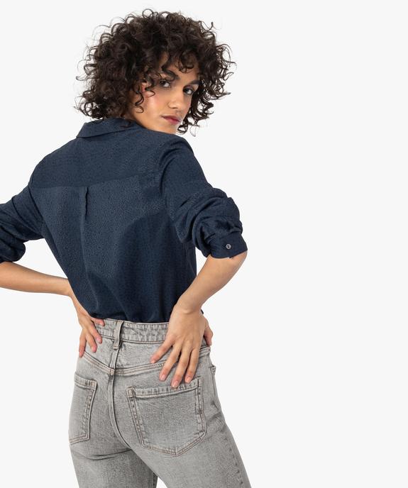 Blouse femme fluide à motifs irisés et col V à boutons vue3 - GEMO(FEMME PAP) - GEMO