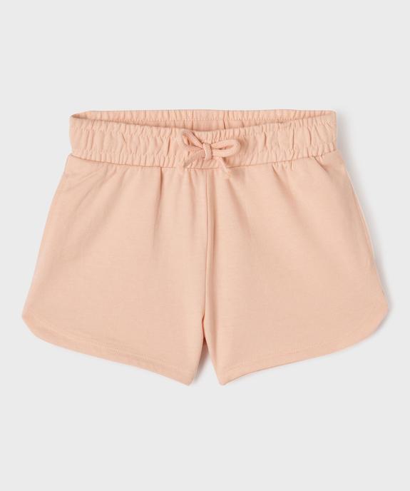 Short en maille French Terry avec taille élastique fille vue2 - GEMO 4G FILLE - GEMO