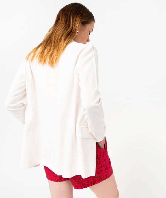 Veste de tailleur femme avec fermeture un bouton vue3 - GEMO(FEMME PAP) - GEMO