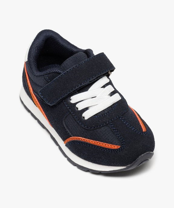 Baskets bébé garçon rétro running à lacets et scratch vue5 - GEMO(BEBE DEBT) - GEMO