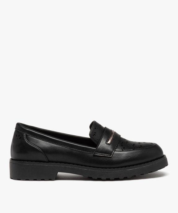 Mocassin à semelle crantée avec dessus perforé femme vue1 - GEMO (CASUAL) - GEMO