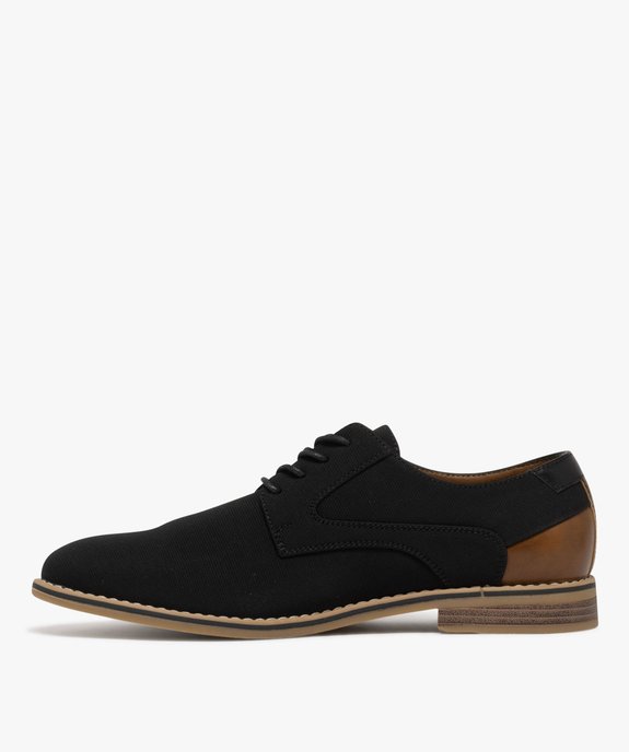 Derbies en toile texturée et détails contrastants homme  vue4 - MARIO BALDANO - GEMO