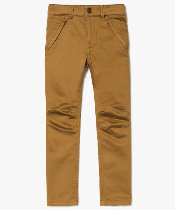 Pantalon en toile garçon avec surpiqûres sur les poches vue1 - GEMO (ENFANT) - GEMO
