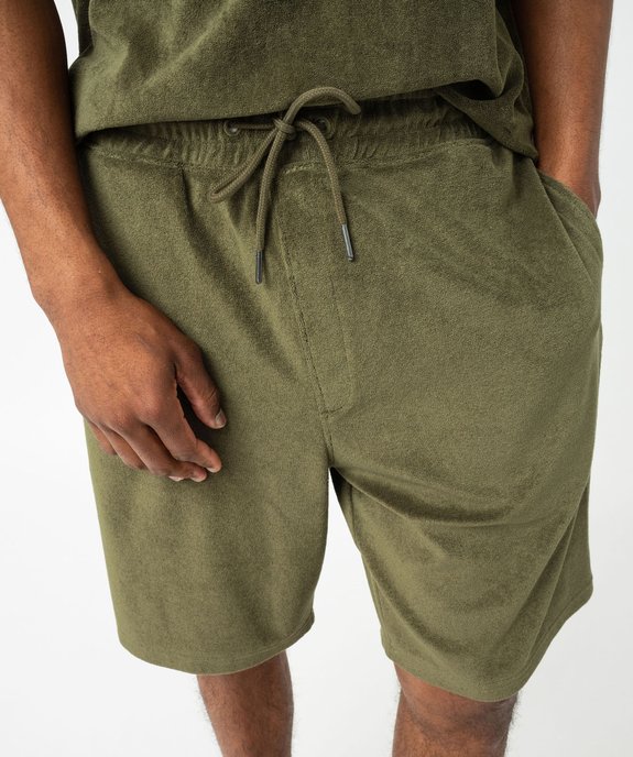 Bermuda en éponge coupe droite homme vue5 - GEMO (HOMME) - GEMO