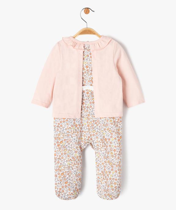 Pyjama dors-bien effet 2 en 1 bébé fille vue4 - GEMO 4G BEBE - GEMO