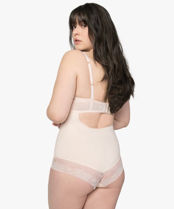 Body femme gainant à armatures et bonnets paddés vue3 - GEMO(HOMWR FEM) - GEMO