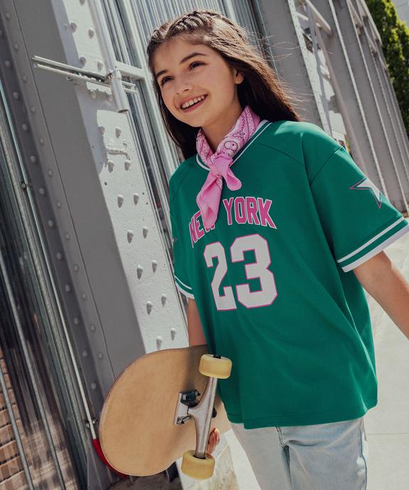 Tee-shirt de sport imprimé fille vue1 - GEMO (JUNIOR) - GEMO