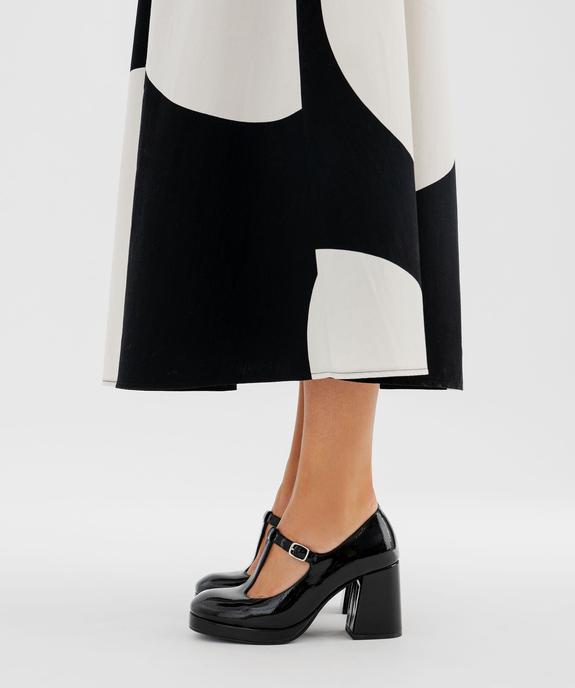 Escarpins Salomé vernis à talon bloc femme - Follow Me vue1 - FOLLOW ME - GEMO