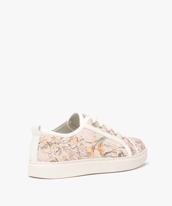 Baskets femme à motifs fleuri avec vernis effet craquelé vue5 - GEMO (SPORTSWR) - GEMO