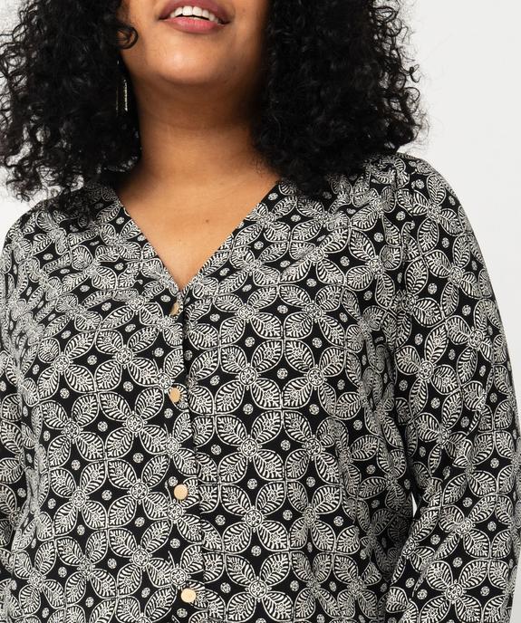 Chemise à manches longues imprimée femme grande taille vue5 - GEMO 4G GT - GEMO