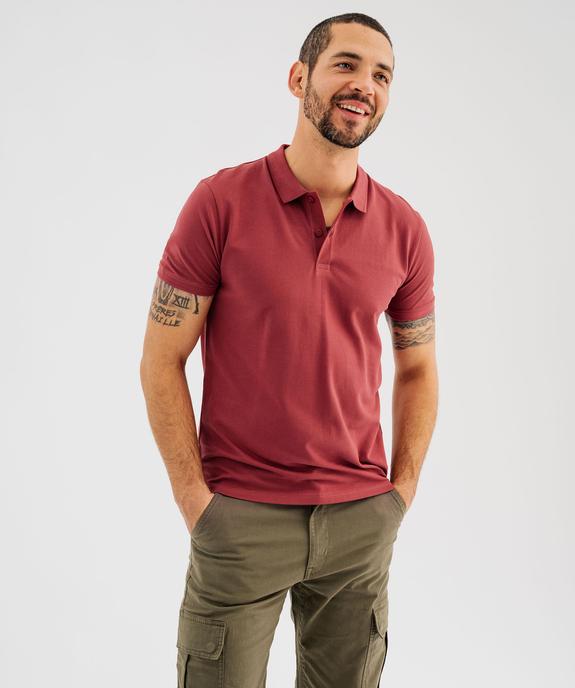 Polo manches courtes en coton homme vue1 - GEMO 4G HOMME - GEMO