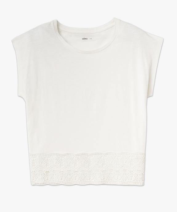 Tee-shirt sans manches loose avec bas en dentelle femme vue4 - GEMO(FEMME PAP) - GEMO