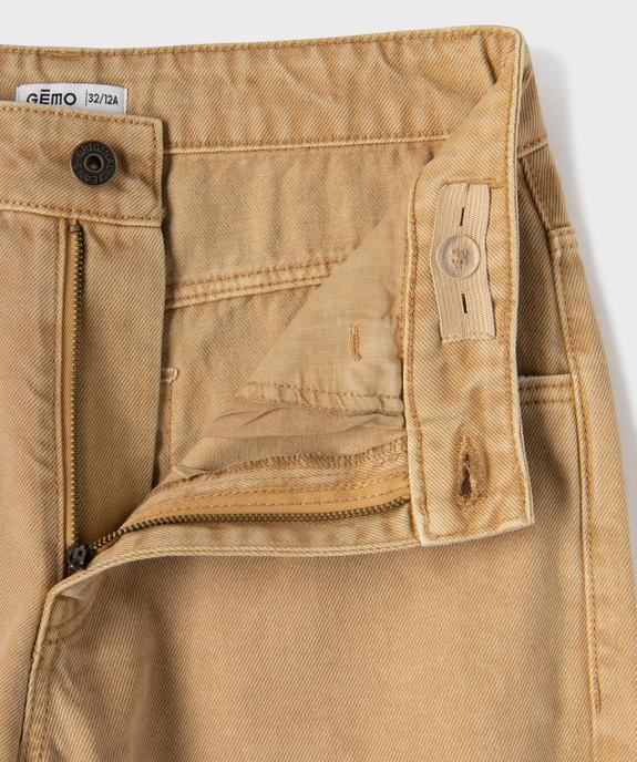 Pantalon baggy en toile denim colorée garçon vue2 - GEMO (JUNIOR) - GEMO