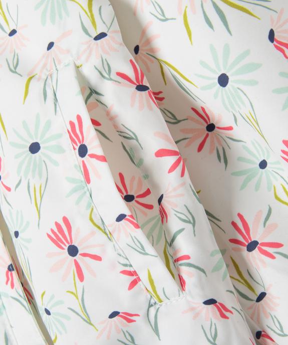 Blouson déperlant à capuche à motifs fleuris fille vue3 - GEMO (ENFANT) - GEMO