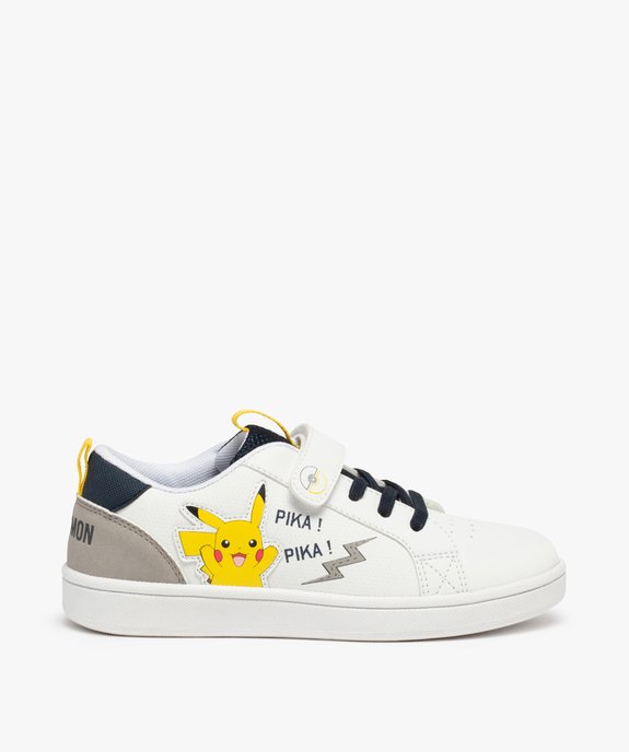 Tennis garçon à lacets et scratch Pikachu - Pokemon vue1 - POKEMON - GEMO