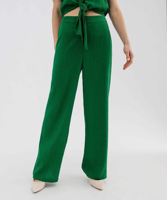 Pantalon ample, fluide et texturée femme vue1 - GEMO(FEMME PAP) - GEMO
