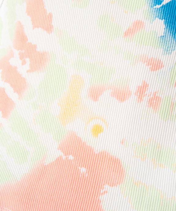 Débardeur imprimé en maille côtelée fille vue2 - GEMO (ENFANT) - GEMO