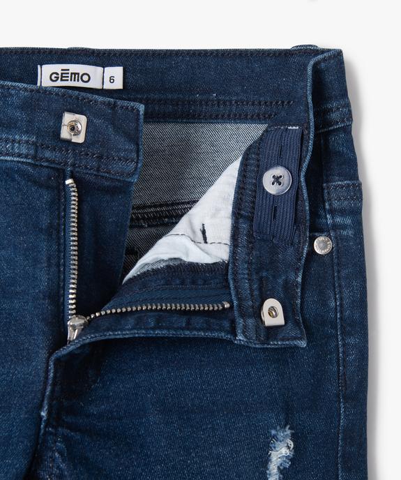 Jean skinny extensible avec marques d'usure garçon vue3 - GEMO 4G GARCON - GEMO