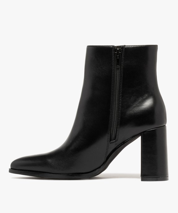 Boots femme à talon et bout pointu avec zip  vue3 - FOLLOW ME G4G - GEMO