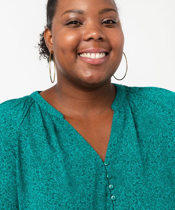 Blouse imprimée à manches 3/4 femme grande taille vue2 - GEMO 4G GT - GEMO