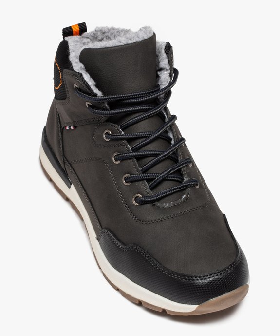 Baskets homme mid-cut unies avec intérieur fourré vue5 - GEMO (CASUAL) - GEMO