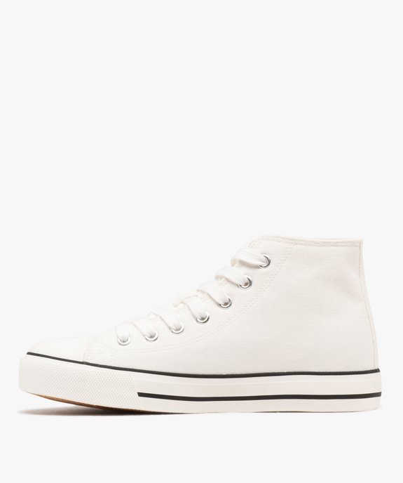 Baskets montantes en toile brodée avec bout recouvert femme vue4 - FOLLOW ME G4G - GEMO