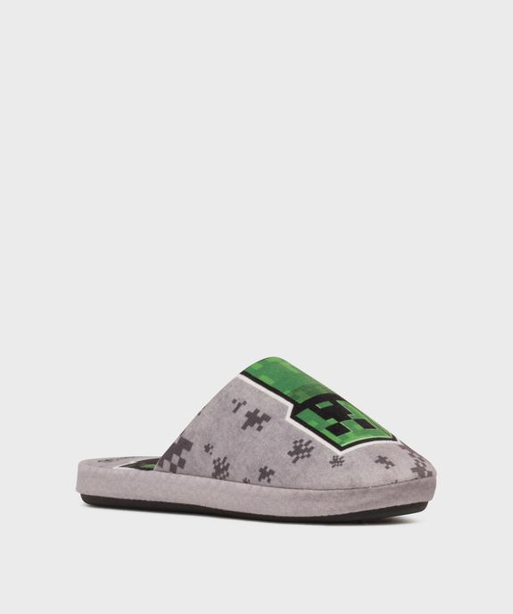 Chaussons mules en velours garçon - Minecraft vue2 - MINECRAFT - GEMO