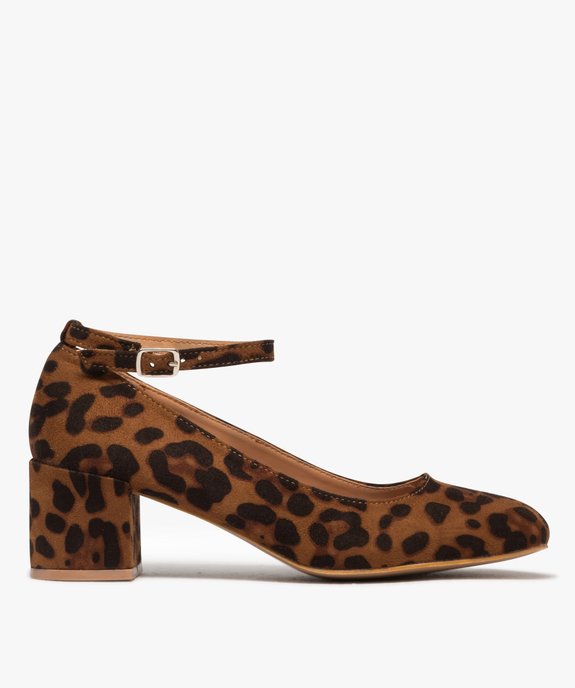 Ballerines femme avec bride cheville à motif léopard vue1 - SANS MARQUE - GEMO